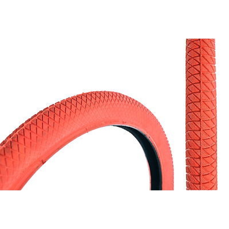 PAIR OF TRAX PRISM FREESTYLE 20 x 2.0 BMX TYRES KIDS BIKE BRIGHT RED