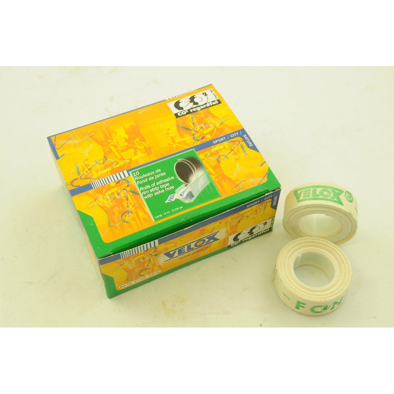 PAIR (2) VELOX BIKE 17mm RIM TAPES 2 ROLLS STICKEY HEAVY DUTY RIM TAPES 2mtr