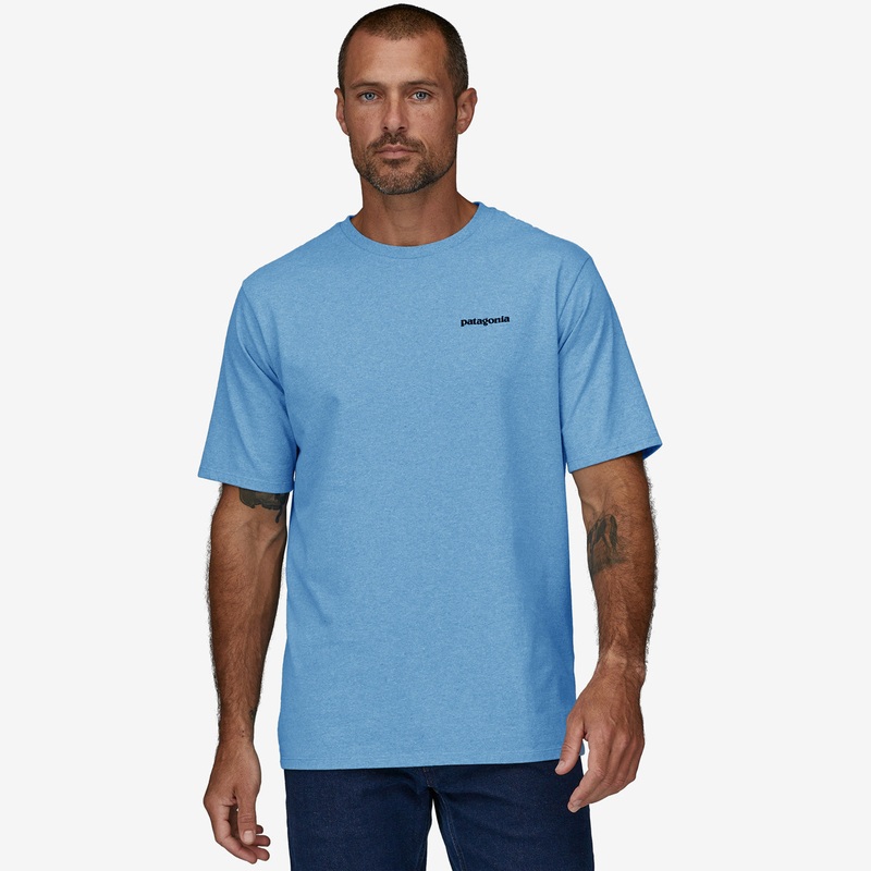 T-Shirt Patagonia P-6 Logo Responsibili-Tee – Azzurro