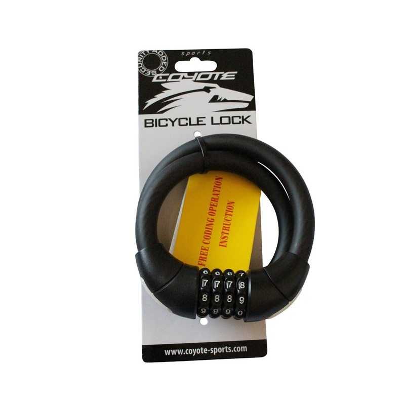 Secure Bike Spiral Coil Cycle 15mm Combination Lock Choose Own 4 Digit 650mm Long