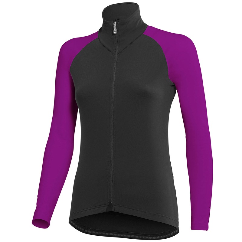 Maglia maniche lunghe donna Dotout Mirage – Nero fucsia