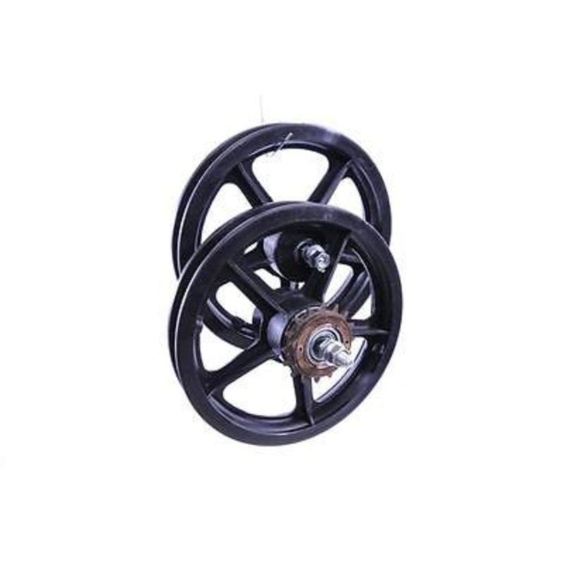 PAIR 12 MAG WHEELS TAKE 12 PUMP UP TYRES FOR PAVEMENT KIDS BIKES, PROJECT BLAC
