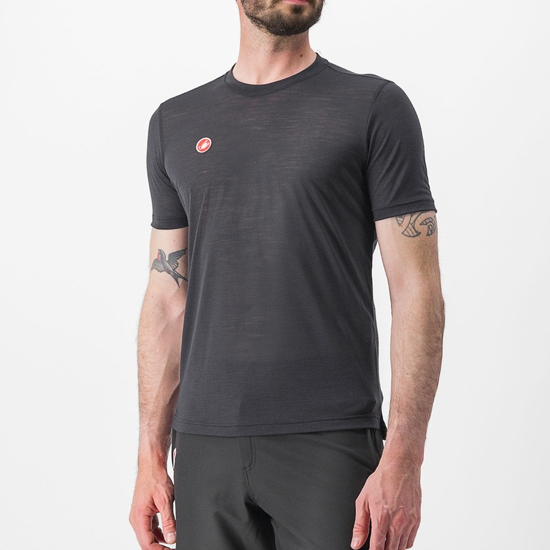 T-Shirt Castelli Merino – Nero