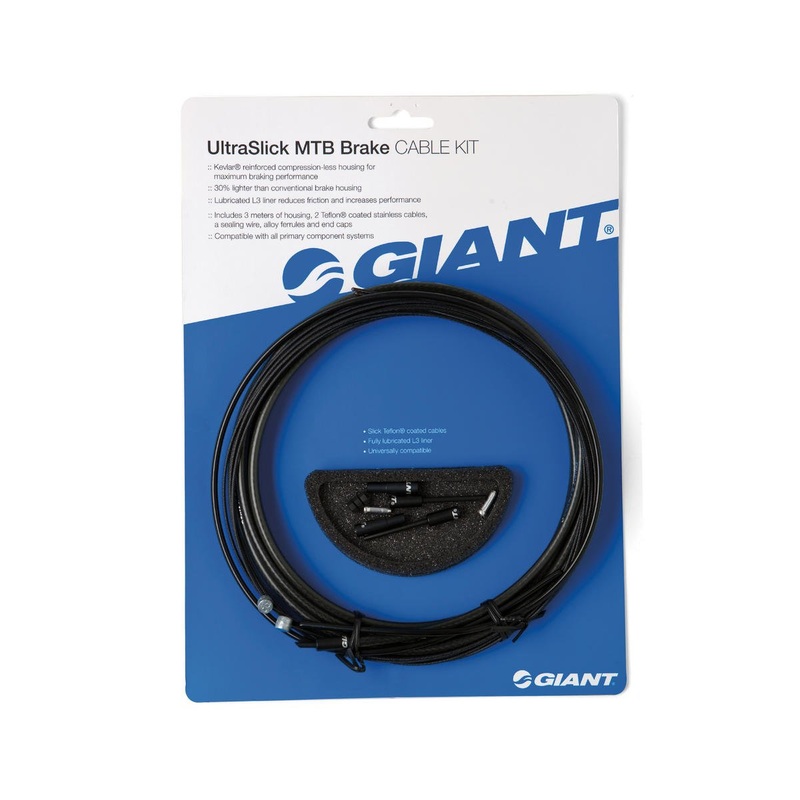 Giant UltraSlick Mountain Brake Cable (Teflon) (1) (Black) (w/ Housing)