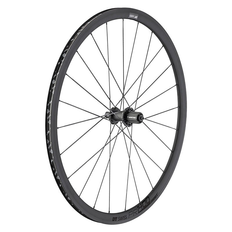 DT Swiss PR 1400 DiCut OXiC Rear Wheel – 700 QR x 130mm Rim Brake HG11 Road/XDR Ratchet 36 SL BLK 32mm