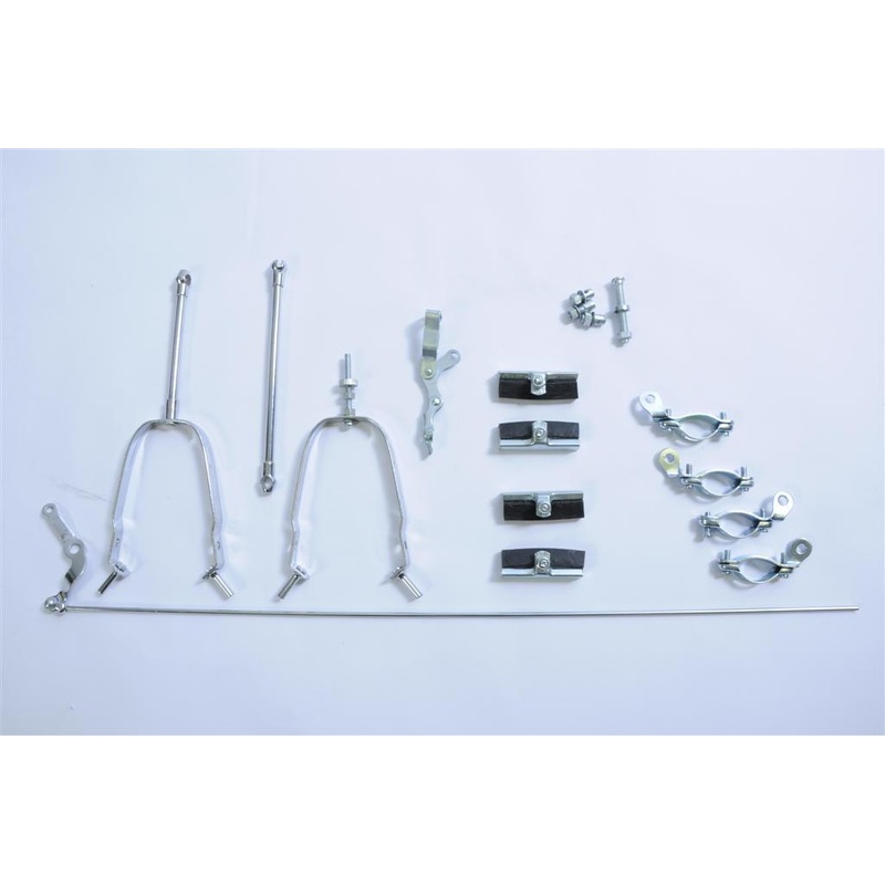 FULL SET ROLLER LEVER ROD BRAKE PARTS, STIRRUPS + BLOCKS SIDEPULL ROADSTER BIKES