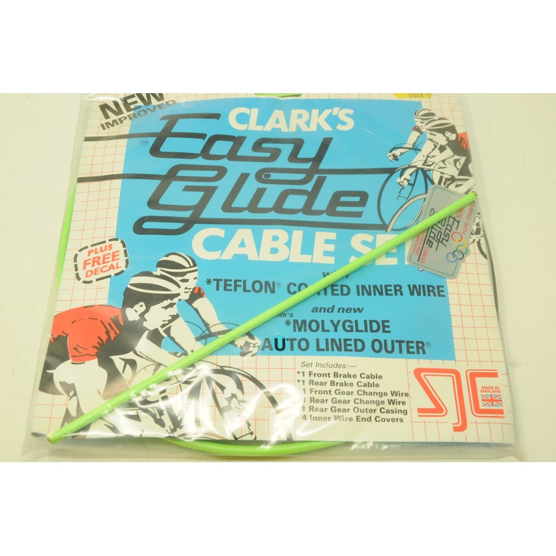 GREEN CLARKS 60s 70s,80s RACING BIKE EASY GLIDE FULL CABLE SET TEFLON COATED EROICA