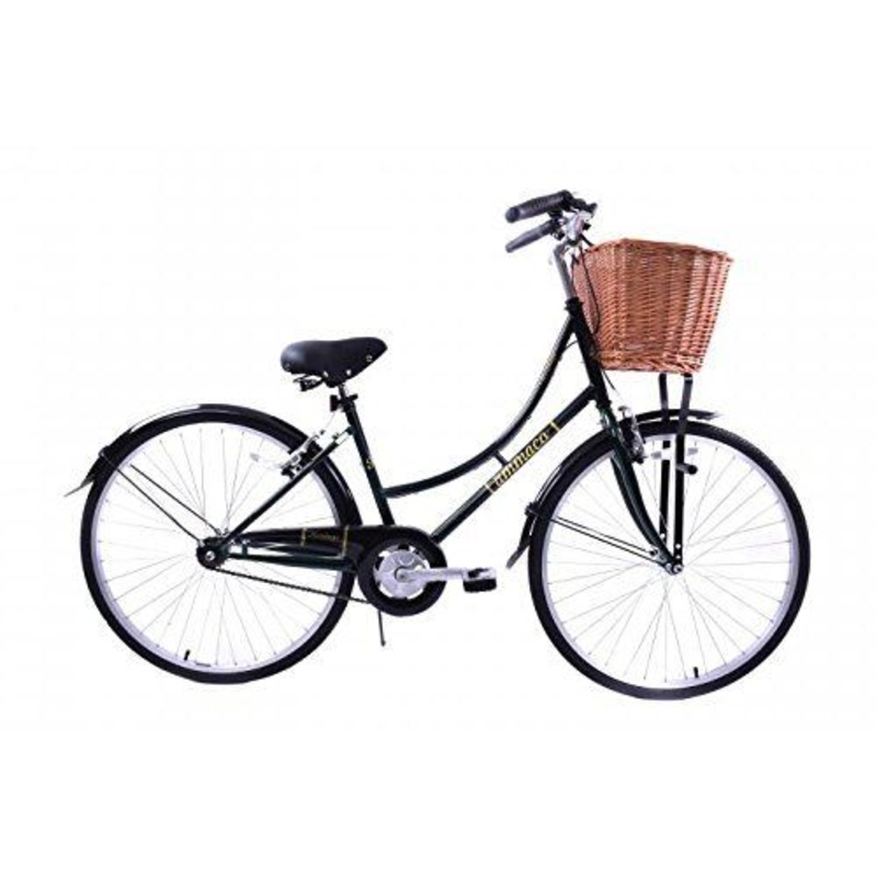 HERITAGE CLASSIC DUTCH STYLE LADIES TRADITIONAL BIKE WICKER BASKET GREEN 16