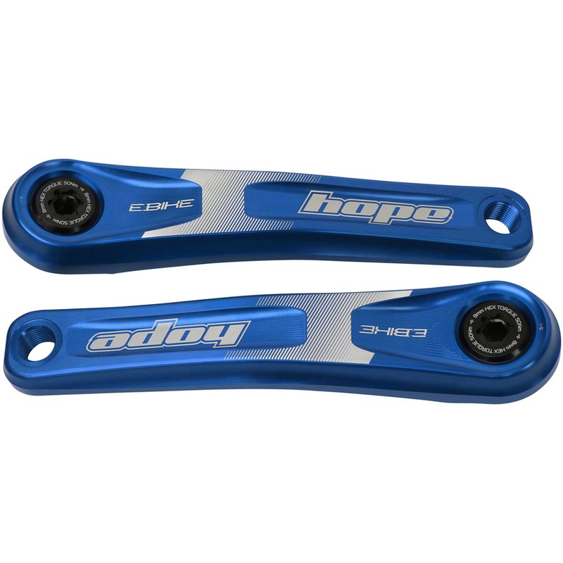 Hope Ebike Crank Arm Set – 165mm ISIS Standard Offset Blue