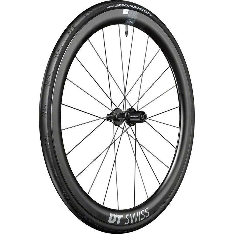 DT Swiss ERC 1400 DiCut 45 Rear Wheel – 700 12 x 142mm Center-Lock HG11 Road/XDR Ratchet EXP 36 BLK WTS w/Grand Prix 5000 STR Tire