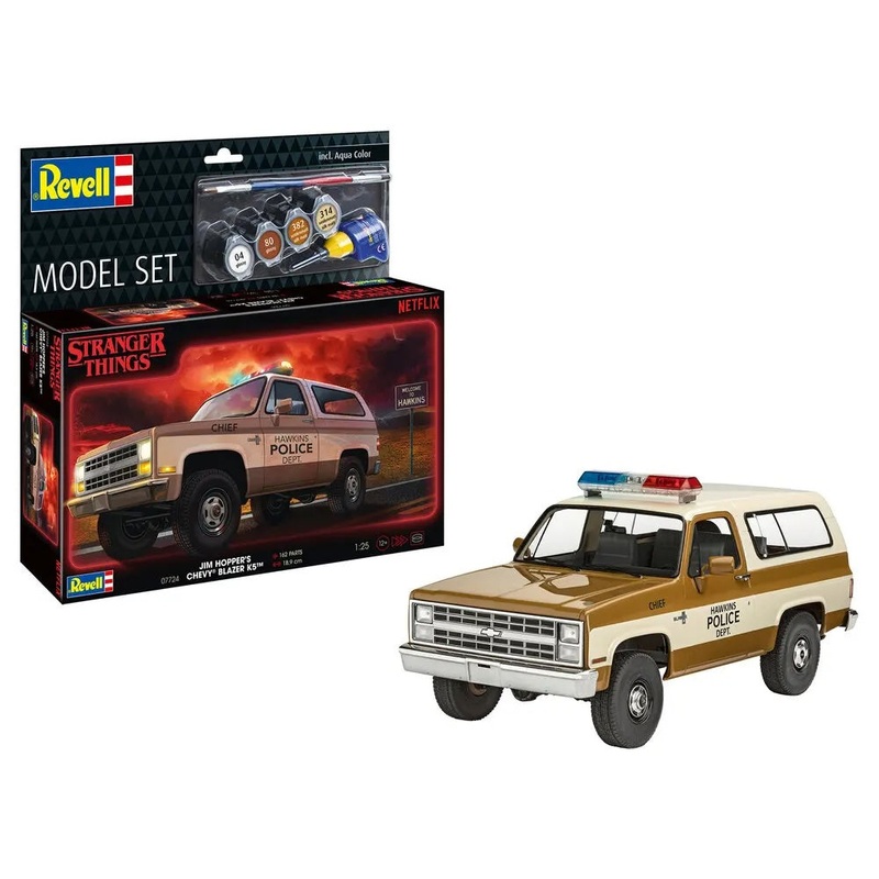Revell Model Set Jim Hoppers Chevy Blazer K5 Stranger Things Car Model Kit 1:25