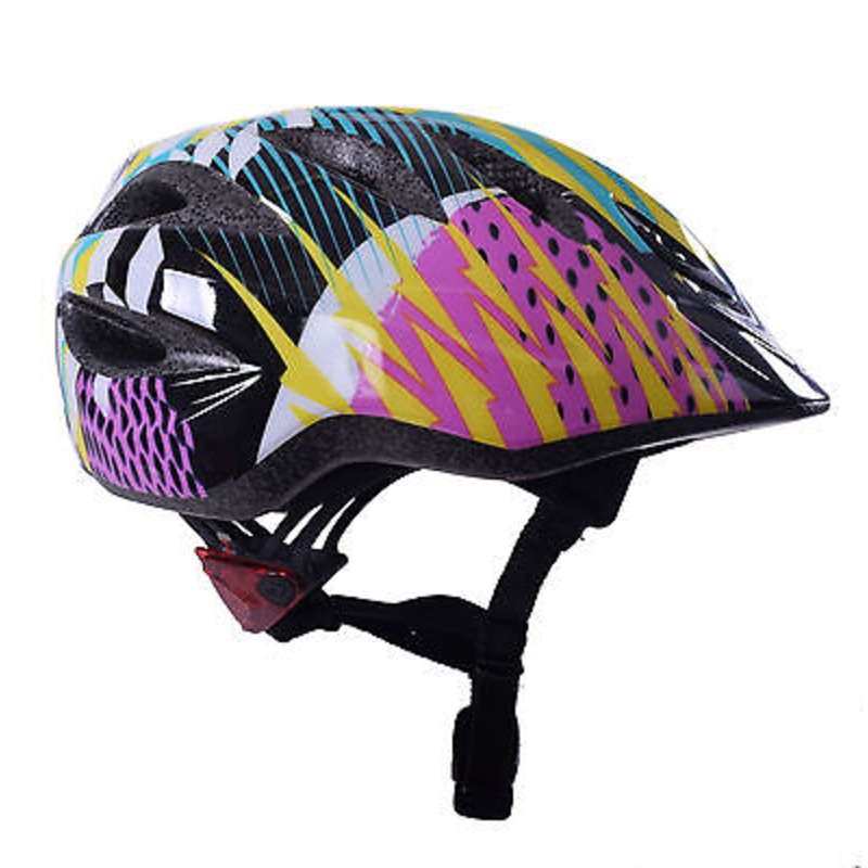 GIRO RASCAL SHARDS CHILDS KIDS CYCLE BIKE HELMET BUILT IN LED LIGHTS 50 – 54cm