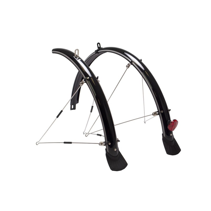 XLC Reflective 45mm With Flaps 26 Inch Bike Mudguard Set Black