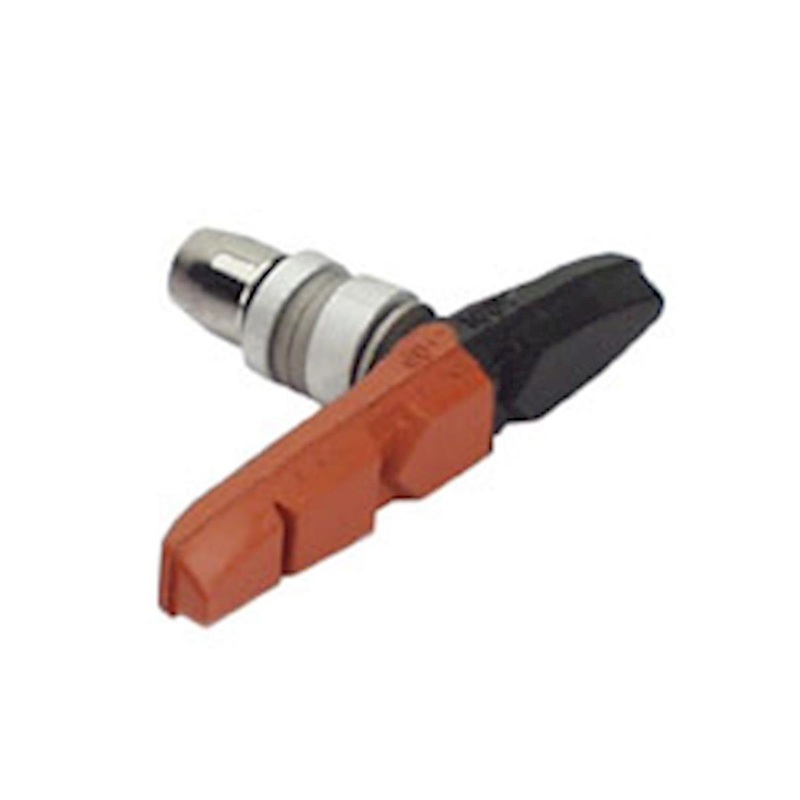 Kool Stop Thinline V-Brake Pads (Black/Red) (1 Pair) (Dual Compound) (Threaded Post)