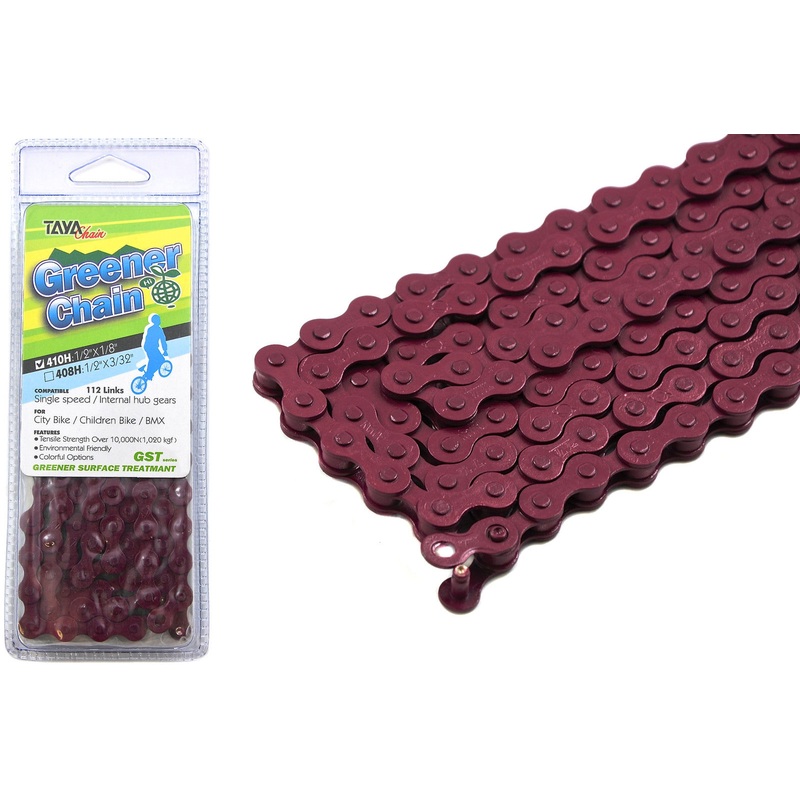 PURPLE COLOURED CHAIN GREENER TAYA 1-2 x 1-8 BMX,FIXIE,ANY SINGLE SPEED BIKE