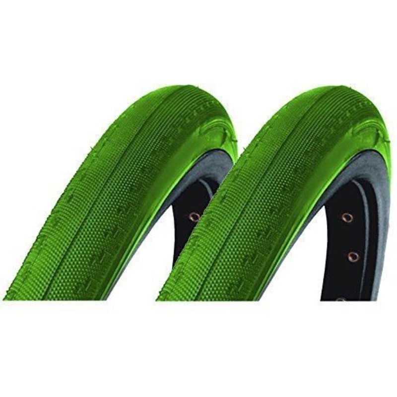 PAIR GREEN 700x23c DSI TYRES FOR RACING ROAD BIKE SPORTS RACER SEMI-SLICK SRI-89