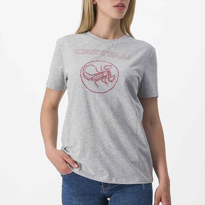T-Shirt donna Castelli Pedalare – Grigio
