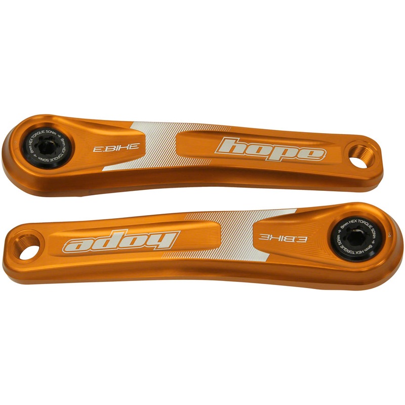 Hope Ebike Crank Arm Set – 165mm ISIS Specialized Offset Orange