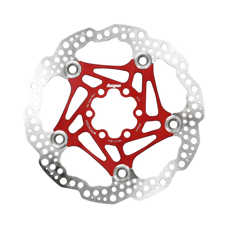 Hope Floating Disc Brake Rotor (Red) (6-Bolt) (160mm)