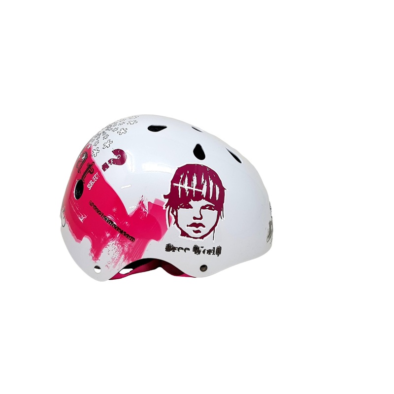 Lazer Trashy Girls BMX Skate Helmet Pink And White 54-57cm Bicycle Helmet