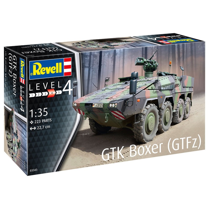 Revell GTK Boxer GTFz Heavy Machinery Model Kit Military Armoured Transport Vehicle 03343