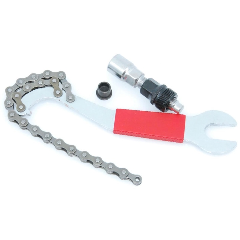 BICYCLE BIKE HG FREEWHEEL COG REMOVER CHAIN WHIP WITH SOCKET SPANNER TOOL UK L47