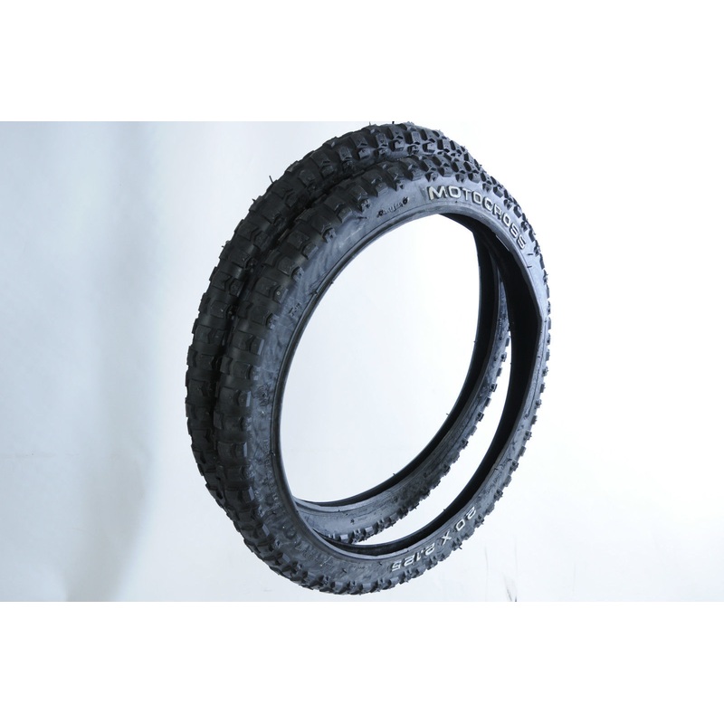 PAIR 20 x 2.125 MOTOCROSSBIKE TYRES SUIT CHOPPER & DRAGSTER RETRO STYLE BIKES