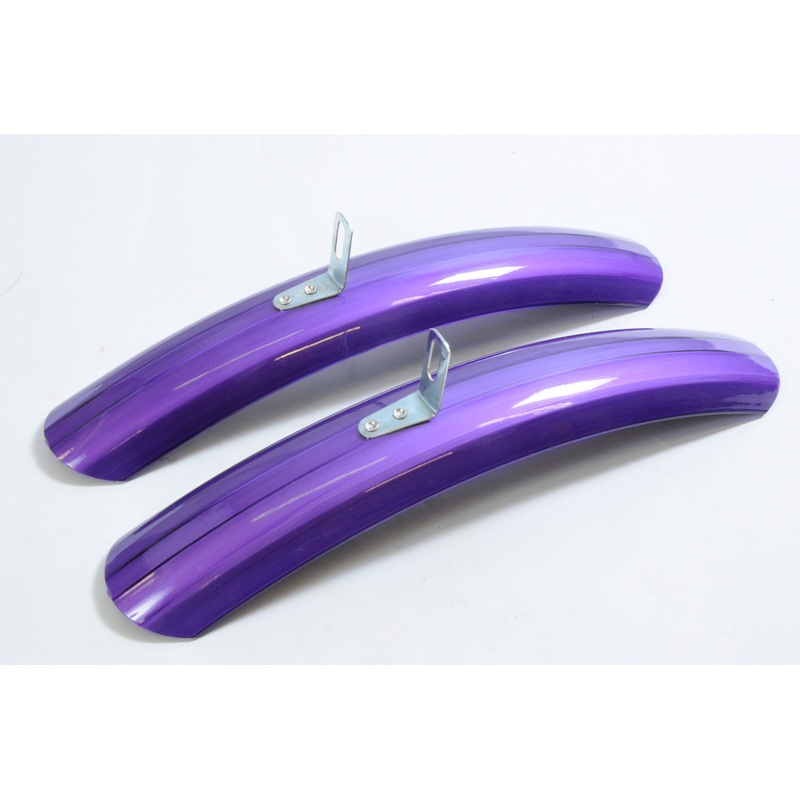 LADIES SHORTIE WIDE MUDGUARDS FOR MOUNTAIN BIKES & ATB SHINEY PURPLE UK MADE