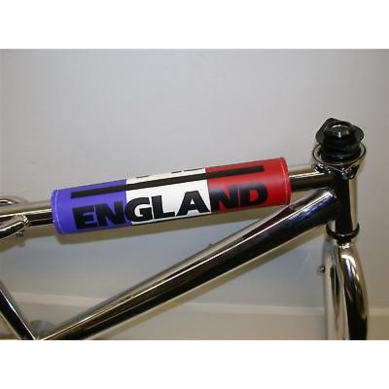 OLD SCHOOL BMX RARE 80’s ENGLAND FRAME PAD RED-WHITE-BL