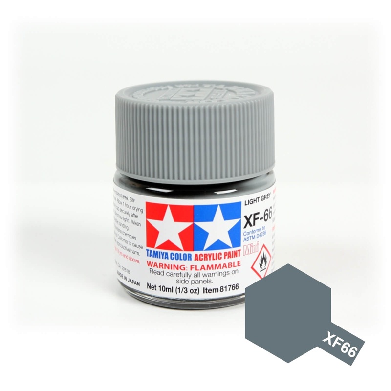 Tamiya Acrylic Mini 10ml XF Matte XF-66 Light Grey Model Paints