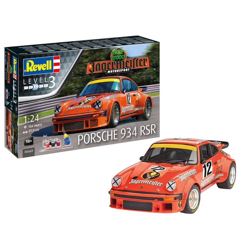 Revell Porsche 934 RSR 50 Years of Jgermeister Motorsport 1:24 Model Kit