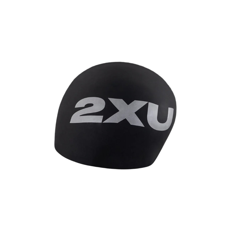Silicone Swim Cap|Black|White|One Size