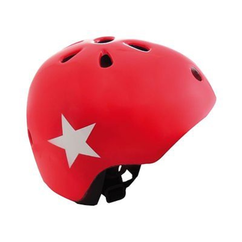 AGU WHITE STAR CYCLE SKATEBOARD RED HELMET KIDS CHILDREN’S BIKE (50-54 cm)