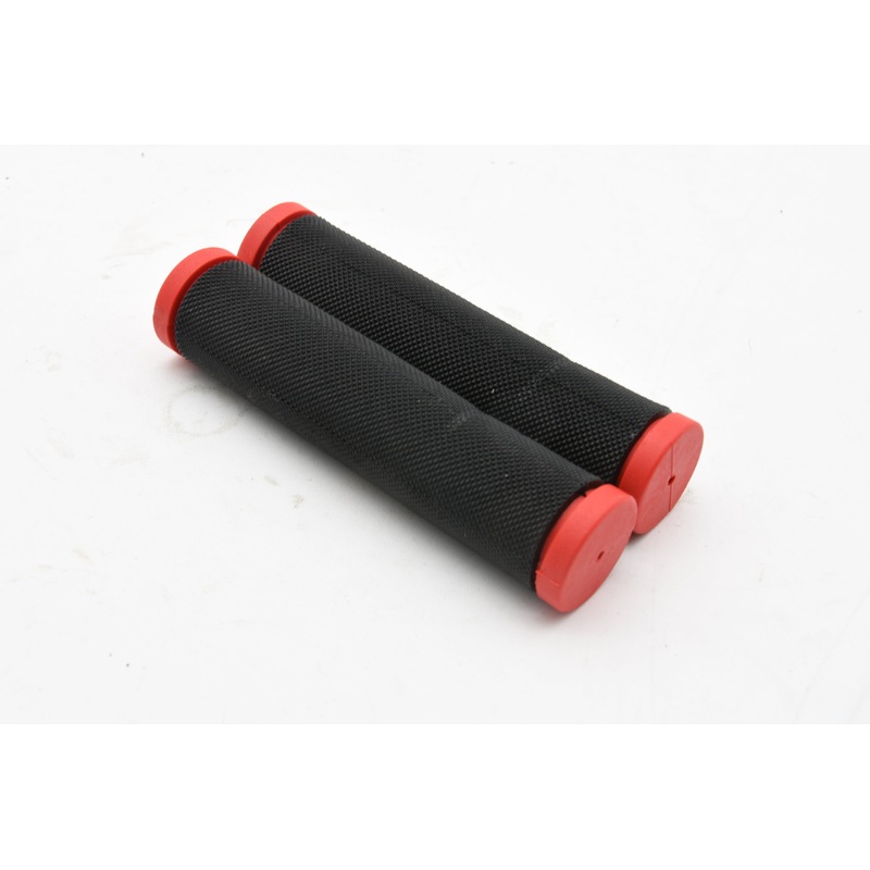 Herrmans Red Bike Handlebar Grips non slip dual density Mtb fixie Bike 130mm