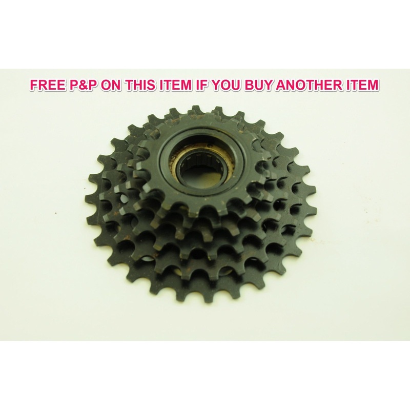 6 SPEED FREEWHEEL BLOCK SCREW ON CASSETTE 14-28 TEETH NON INDEX IDEAL RACER NOS