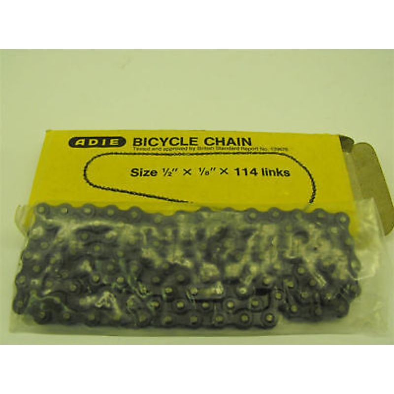 FOLDING BIKE CHAIN 1-2 x 1-8 x114 LINKS SUIT SINGLE & 3 SPEED FOLDERS SHOPPERS
