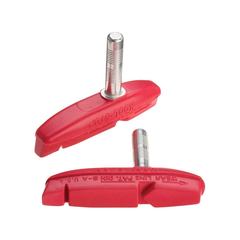 Kool Stop Eagle Claw II Brake Pads (Red) (1 Pair) (Smooth Post)