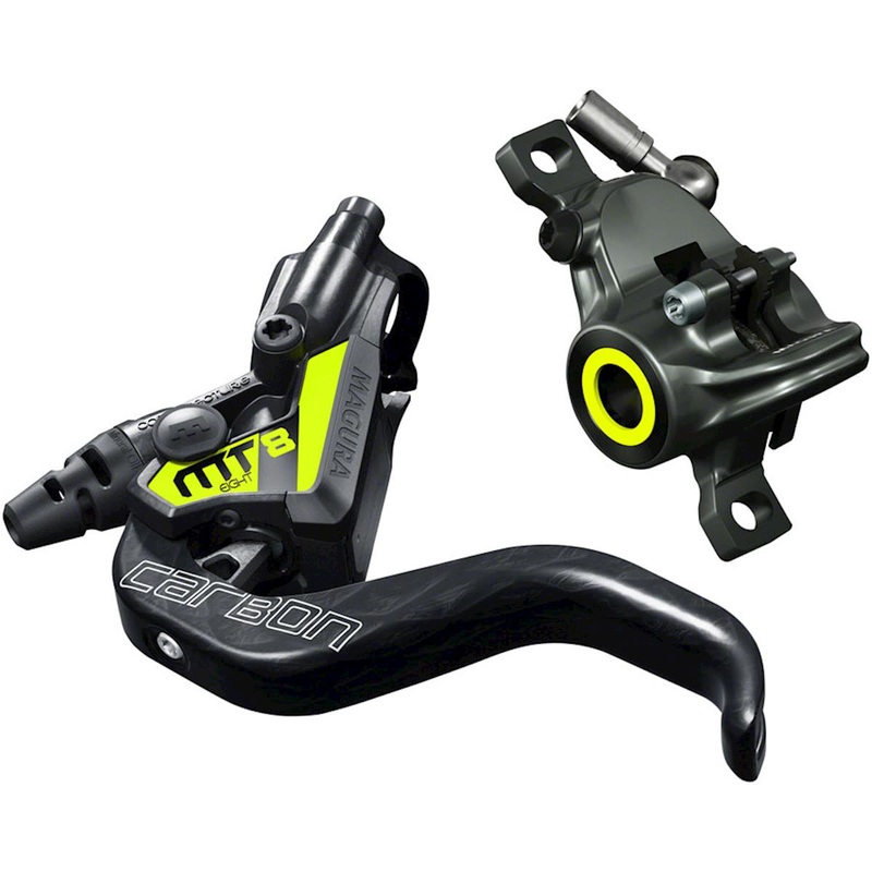 Magura MT8 SL Carbon Hydraulic Disc Brake (Carbon/Yellow) (Post Mount) (Left or Right) (Caliper Included)
