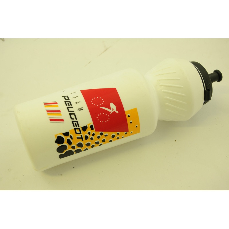 PEUGEOT RETRO RACING TEAM WHITE DRINKS WATER BOTTLE PEUGEOT BIKE OWNERS