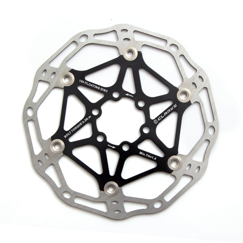 Clarks CFR-AR02 6 Bolt Alloy Floating Bike Disc Brake Rotor