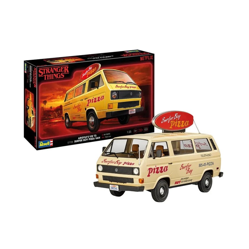 Revell Argyles VW T3 Surfer Boy Pizza Van Stranger Things Model Kit 1:25