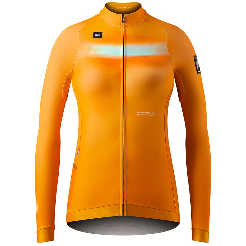 Maglia maniche lunghe donna Gobik Hyder Madras Equinoccio – Arancio