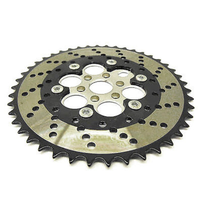 44 TEETH CHAINRING OLD SCHOOL BMX MADE IN 80’s TWO PIECE BLACK RING