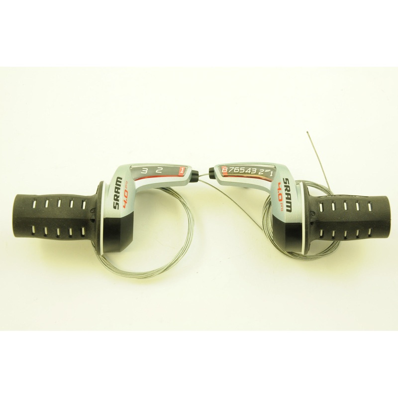 PAIR 24 SPEED SRAM 4.0 PRO GRIPSHIFT TWISTGRIP RIGHT & LEFT INDEX GEAR SHIFTERS