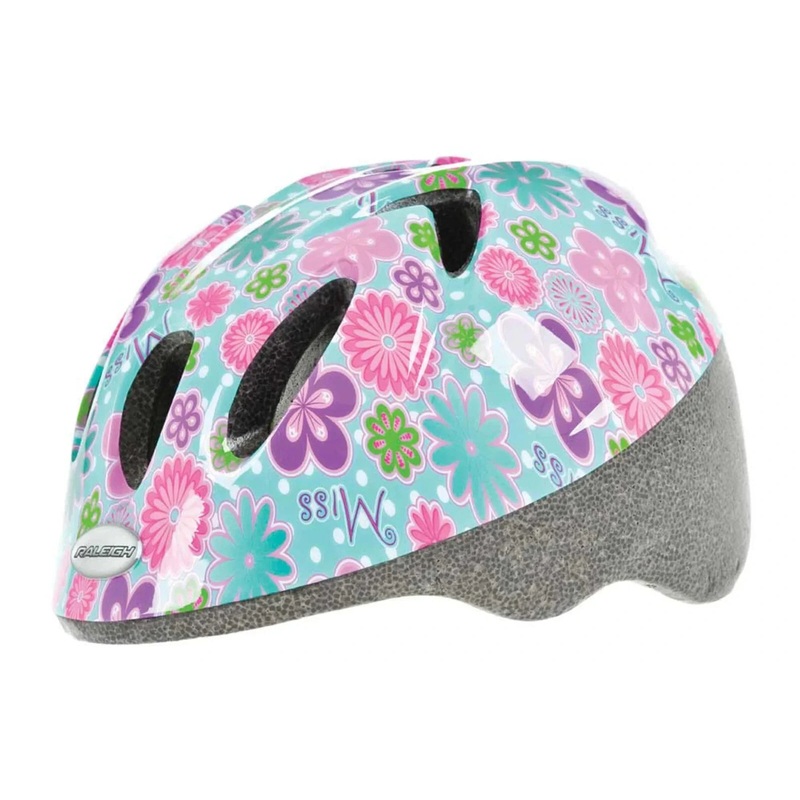 Raleigh Rascal Miss Flowers Bike Helmet Kids Cycle Helmet 44-50cm