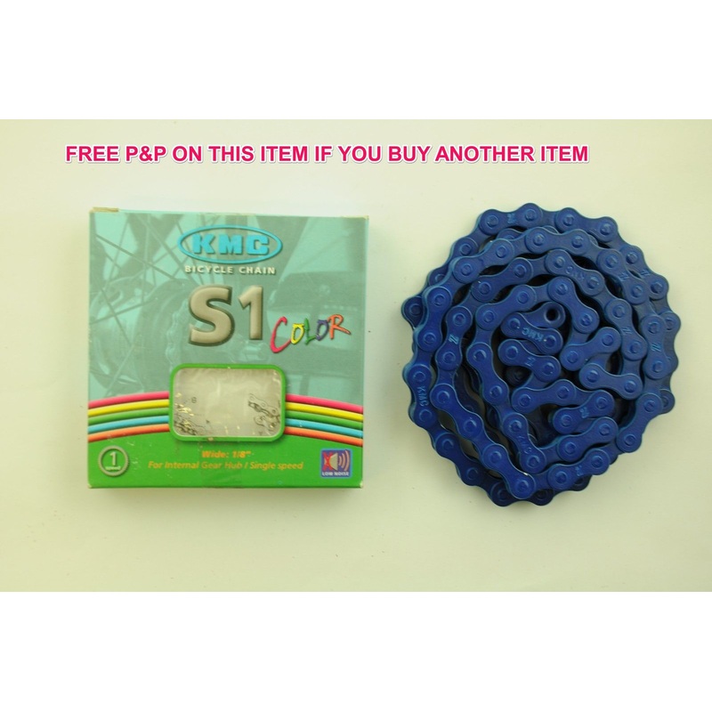 DARK BLUE KMC S1 COLOR BMX BIKE CHAIN ALSO IDEAL FOR FIXIESSINGLE SPEED BIKES