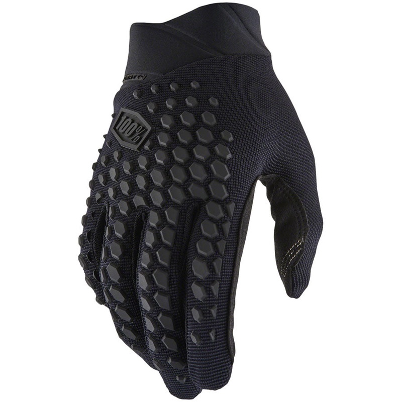 100% Geomatic Gloves – Black/Charcoal Full Finger Men’s Large