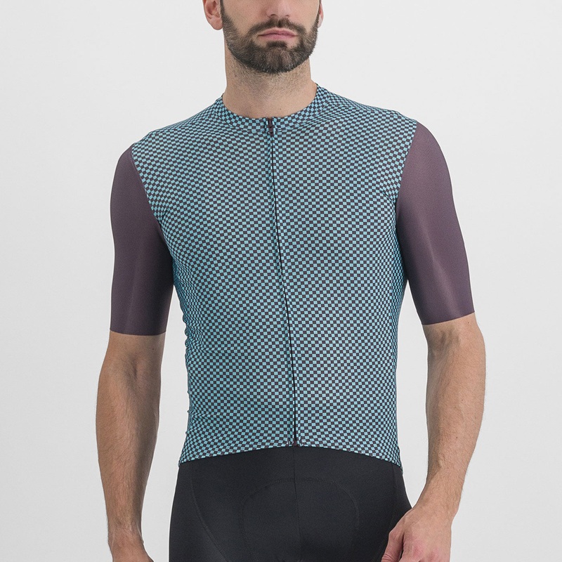 Maglia Sportful Checkmate – Azzurro