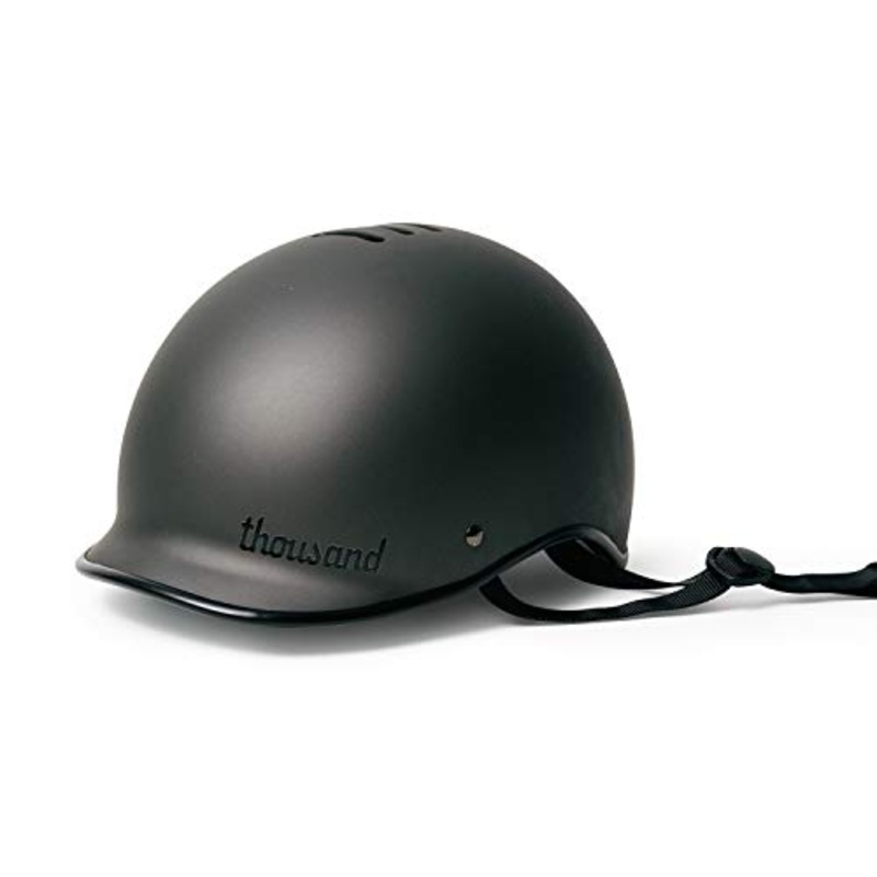 Thousand Bicycle Helmet, Skateboarding, roller skates Anti-Theft for Adults, Stealth Black, Large 59 – 62cm