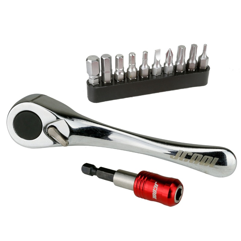 CYCLE ENTHUSIASTS MUST HAVE ITEM COMPACT MINI RATCHET MULTI TOOL BIKE KIT IN CASE VERY HIGH QUALITY RED  RRP 25